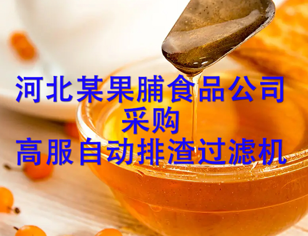 河北某果脯食品公司采購高服自動排渣過濾機